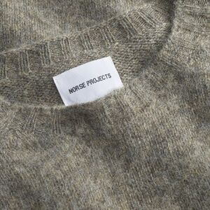 Norse Projects BIRNIR BRUSHED LAMBSWOOL Sweater XL Walnut